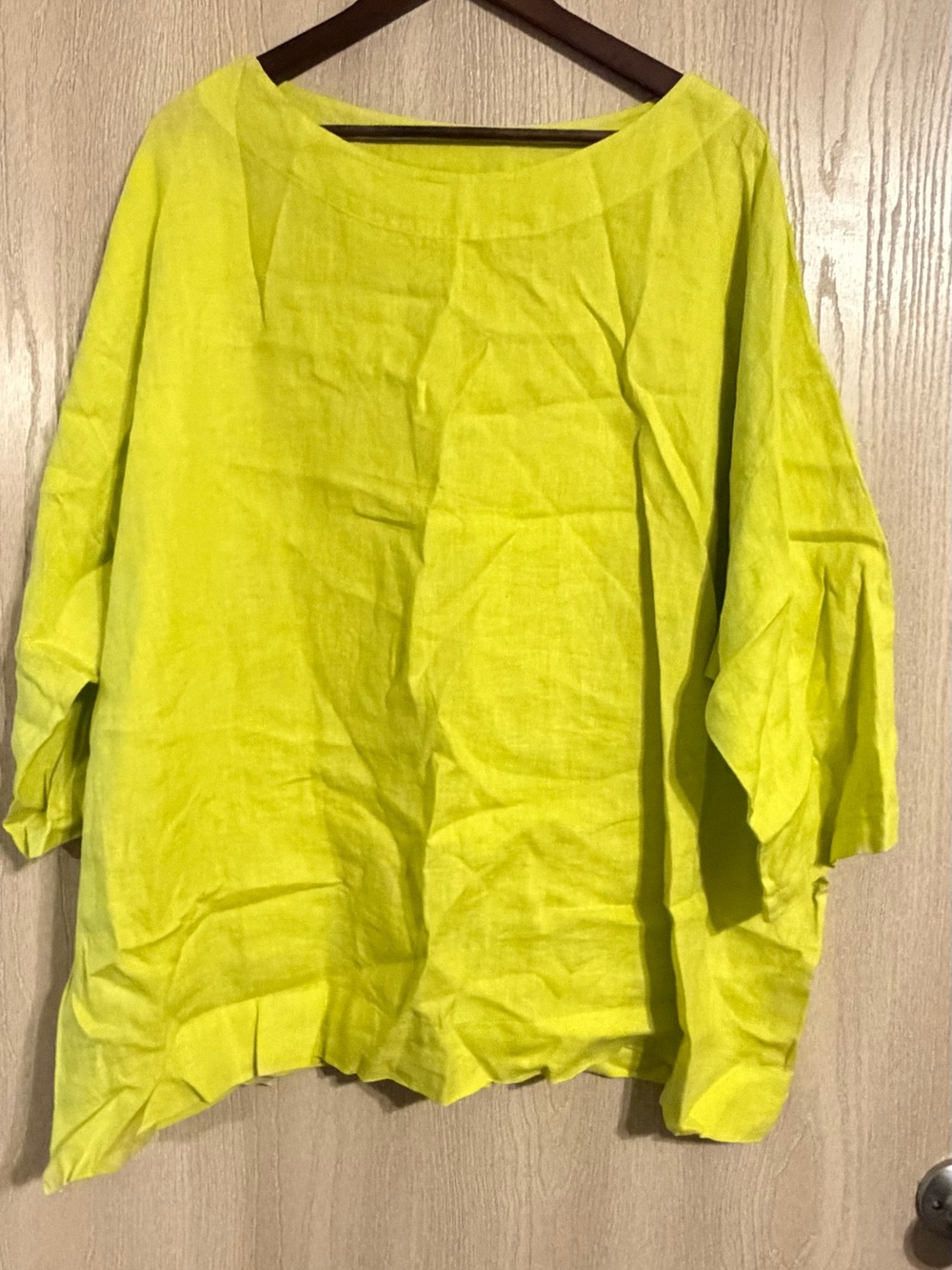 Bryn Walker Linen Tunic Top - Lime Yellow